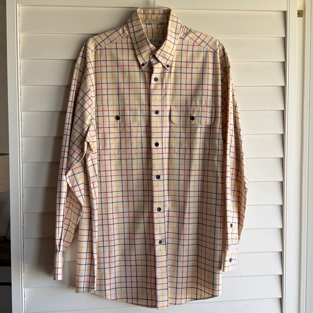 Orvis Men's Plaid Button down Shirt